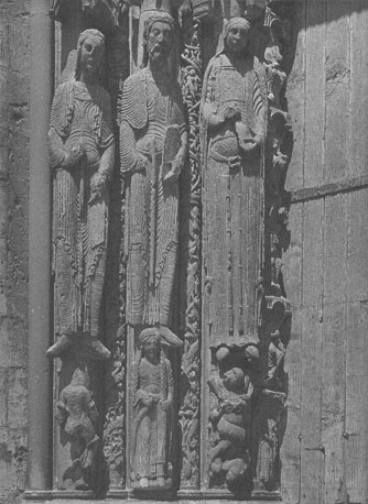 Westfacade, Portail Royal, linker portaal, linker portaalwang: figuren uit het Oude Testament