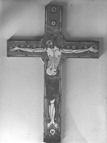 Plaque (van de voorzijde van een crucifix): Christus aan het kruis