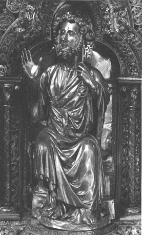 Reliekschrijn van de heilige Eleutherius, lange kant: apostel Petrus