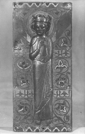 Plaatje / plaque: gekroond figuur
