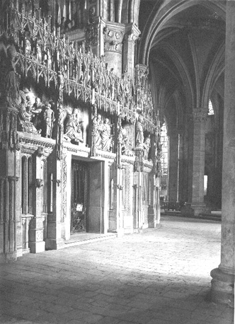 Koorafsluiting, zuidelijke zijde, beeldgroepen, scènes: verscheidene scenes rond de geboorte van Christus (vanuit het westen)