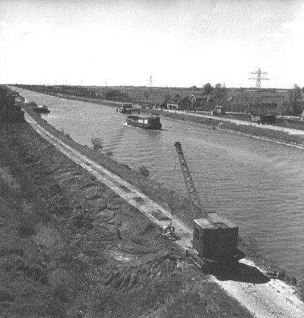 Werkzaamheden aan het Merwedekanaal bij Loenen