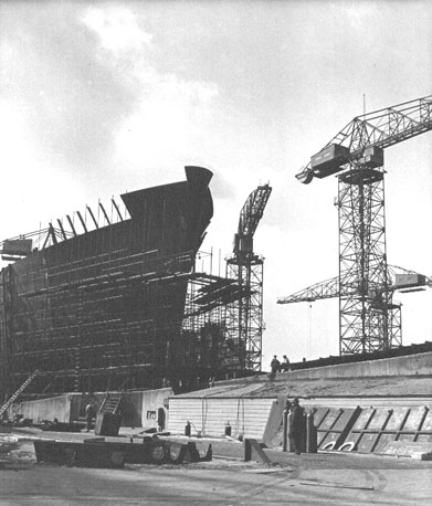 Schip in aanbouw