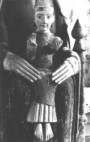 Tronende Maria met Christuskind: Sedes Sapientiae, detail: Christuskind