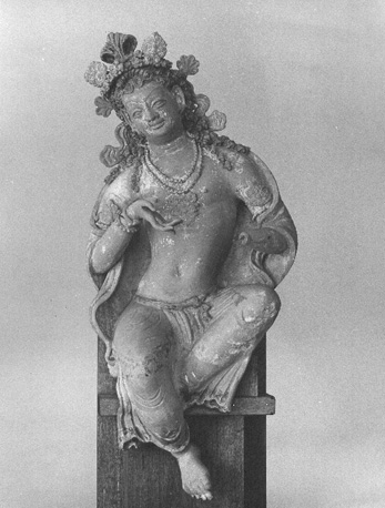 Beeld van een zittende godheid / Bodhisattva