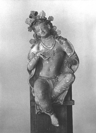 Beeld van een zittende godheid / Bodhisattva