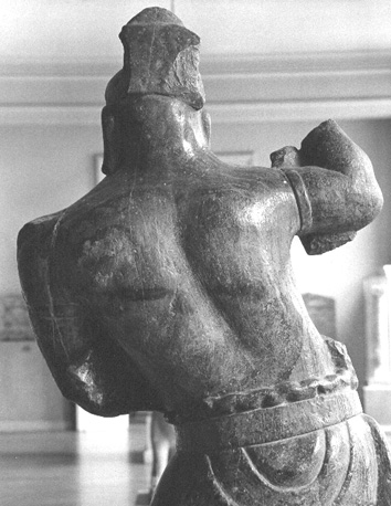 Bewaker van tempelingang (Dvarapala) of bewaker van de vier richtingen van het Universum (Lokapala), detail: rug
