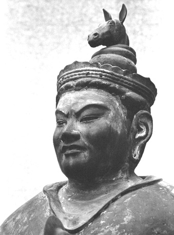 Kop van Jimmo Ten figuur (boodschapper van Kannon)