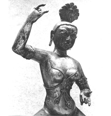 Naakt vrouwelijk figuur, bovenlichaam (Boeddhistische godin Tara ?)