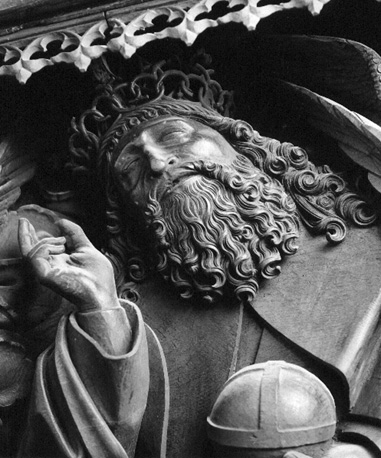 Anna-altaar, uitgebreide voorstelling van 'Anna-te-drieën', detail: God de Vader
