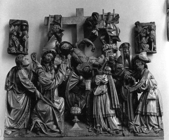 Deel van het Passie-altaar: Christus wordt van het kruis genomen