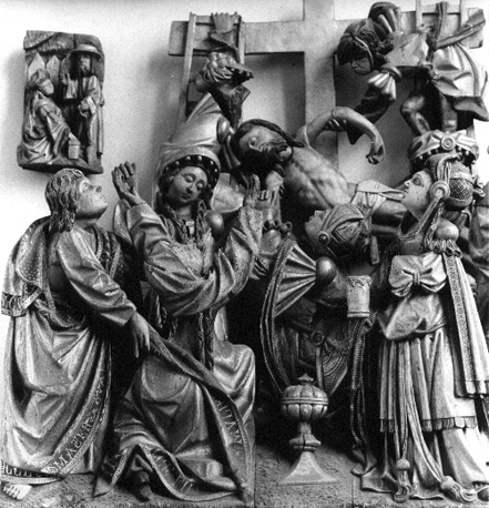 Deel van het Passie-altaar: Christus wordt van het kruis genomen (detail)