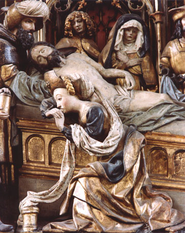 Passieretabel: Graflegging van Christus (detail)