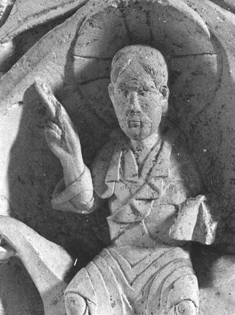 Altaar, voorzijde, detail: 'Majestas Domini': tronende Christus in mandorla (vergezeld door de vier symbolen van de evangelisten)