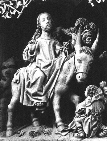 Hoofdaltaar, predella: Intocht van Christus in Jeruzalem