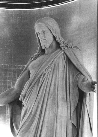 Zegenende Christus ('Salvator Mundi'), detail: bovenlichaam