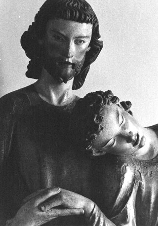 Christus met Johannes de Evangelist die op zijn schouder leunt, 'Johannesminne' (bovendeel)