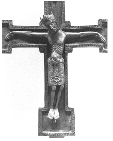 Crucifix: Christus aan het kruis, kroon op zijn hoofd
