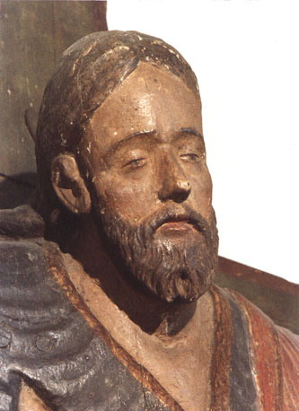 Christus aan het kruis, detail: hoofd van Christus