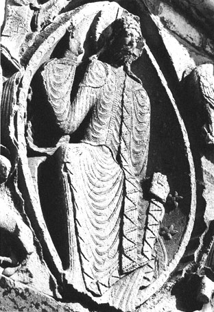 Timpaan, Christus in mandorla (Majestas Domini) vergezeld door de symbolen van de Vier Evangellisten