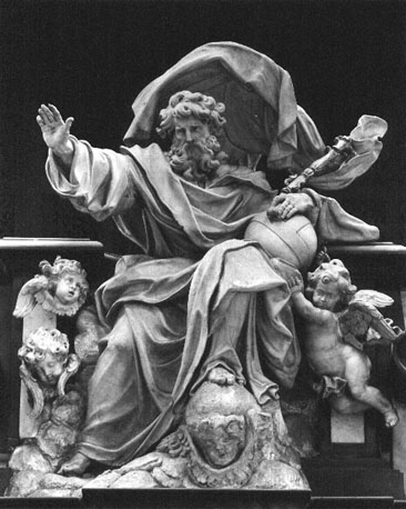 Middenschip, oksaal, detail: God de Schepper