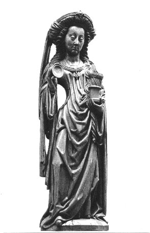 Heilige Maria Magdalena met zalfpot in linkerhand