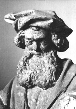 Figuur van het oude stadhuis van Brussel (detail