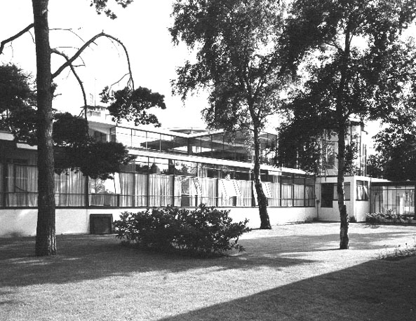 Zicht op het sanatorium