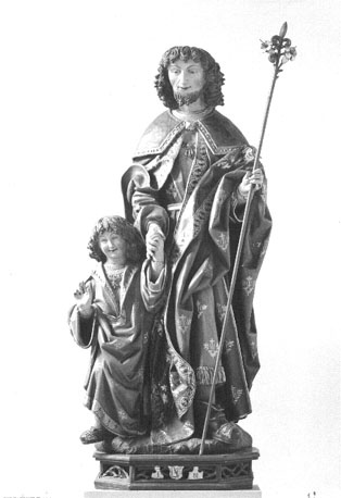 Sint Jozef en het Christuskind, hem bij de hand houdend