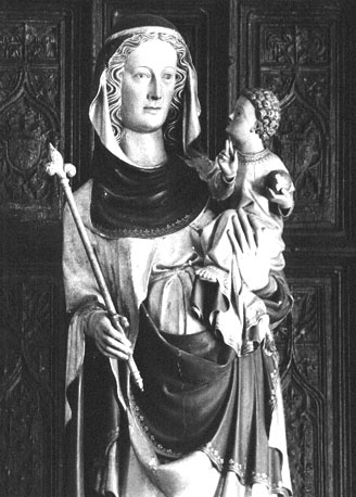 Staande Maria met Christuskind tegen haar boezem (bovenlichaam), Notre-Dame-de-la-Visitation