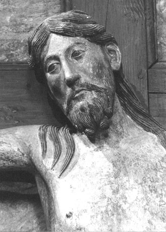 Christus aan het kruis, detail: bovenlichaam