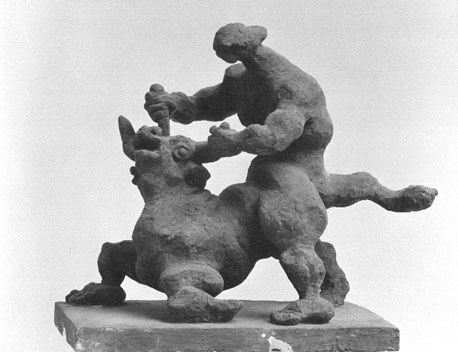 Theseus doodt de stier