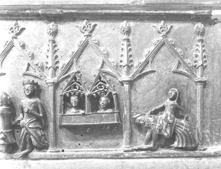 Restant van reliëf van grafmonument van koning Christoffer II