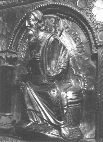 Reliekschrijn van sint Servatius ("Noodkist"), lange kant: sint Bartholomeus (apostel)