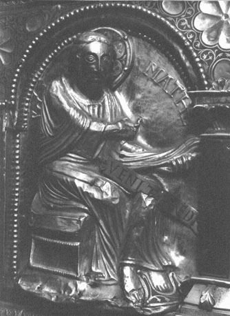 Reliekschrijn van sint Servatius ("Noodkist"), lange zijde, apostel: sint Mattheus