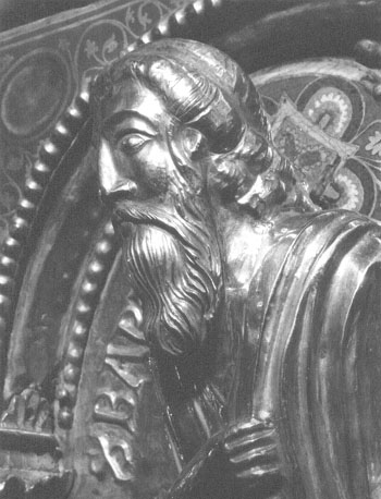 Reliekschrijn van sint Servatius ("Noodkist"), lange kant, apostel: hoofd van Bartholomeus