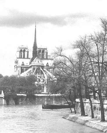 Uitzicht op de kathedraal en de Seine