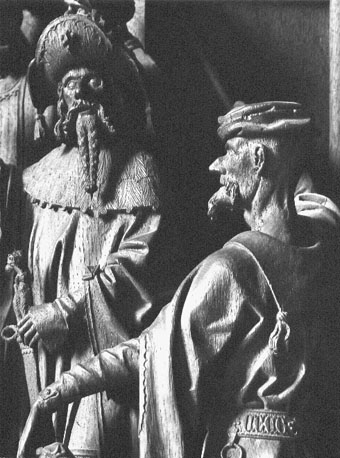 Sint-Jorisretabel, met de martelingen van Sint Joris; een scène (detail)