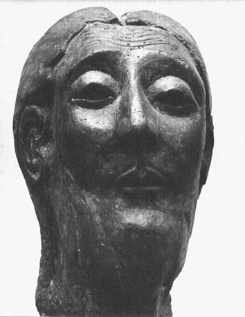 Schatkamer, fragment van corpus: hoofd van Christus