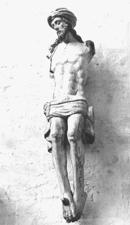 Christus aan het kruis (kruis en twee armen ontbreken)
