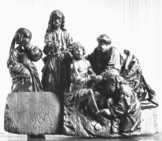 Retabel, fragment: de opwekking van Lazarus
