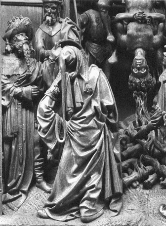 Sint-Jorisretabel, met de martelingen van sint Joris (detail)