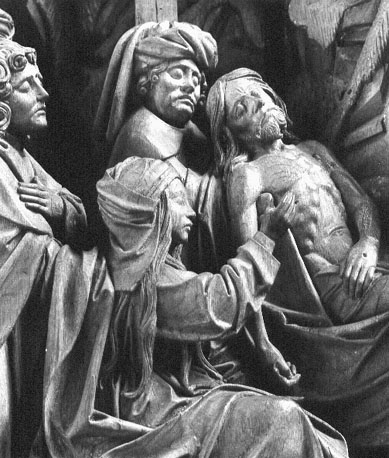 Passieretabel, detail: Christus wordt van het kruis genomen