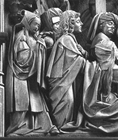 Passieretabel, detail: kruisafname, enkele figuren