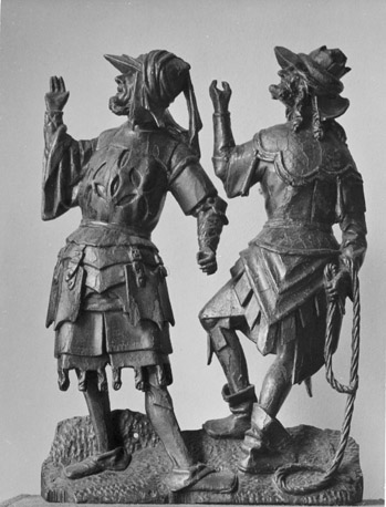 Twee soldaten (fragment van een retabel)