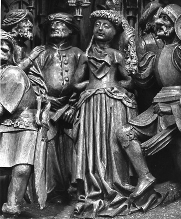 Retabel met scènes uit het leven van de heilige Reinhildis, detail