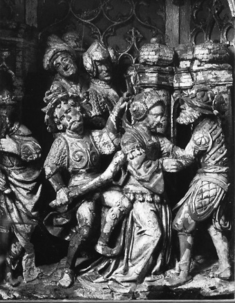 Retabel met scènes uit het leven van de heilige Columba van Sens, detail