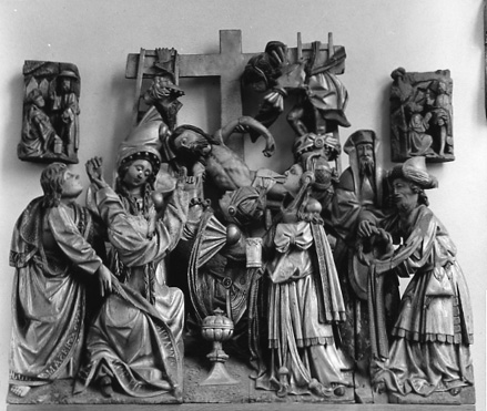 Deel van het Passie-altaar: Christus wordt van het kruis genomen