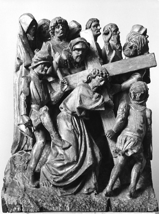 Fragment van een Passieretabel: Christus draagt het kruis