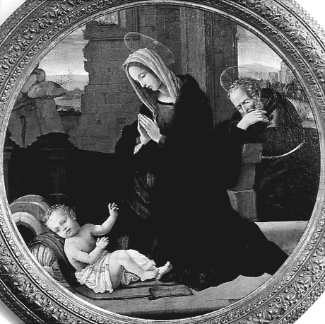 Aanbidding van het Christuskind door Maria en Jozef
